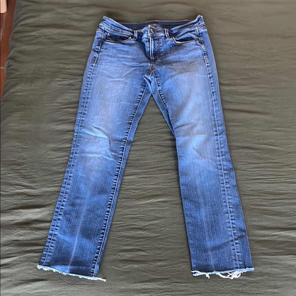 LOFT Classic Blue Straight Leg Jeans